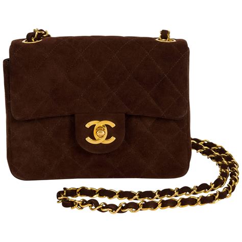 chanel brown suede bag|authentic chanel handbag.